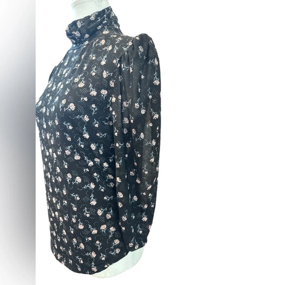 Free People | Floral Mock-Neck Mesh Top (L) - Picture 5 of 6